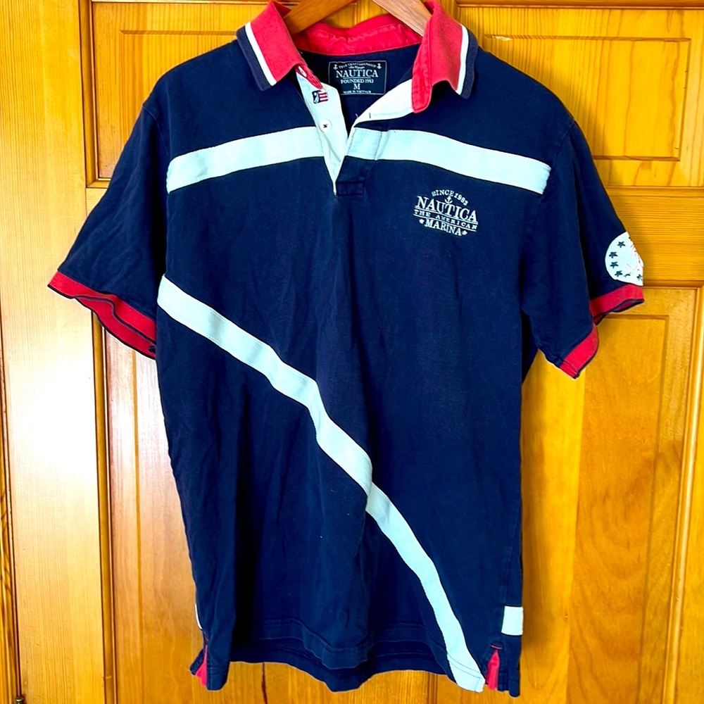 Nautica medium vintage polo shirt with N-83 big spell out